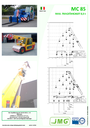 Industrijske pokretne dizalice JMG MC 85