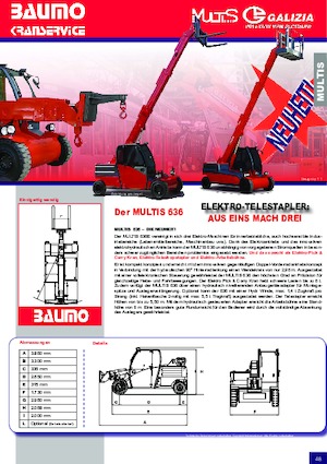 Industrijske pokretne dizalice Galizia Multis 636