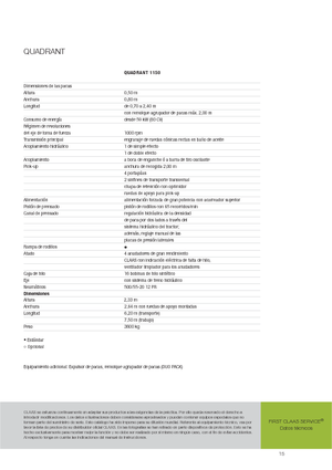 Balirke za četvrtaste bale Claas Quadrant 1150