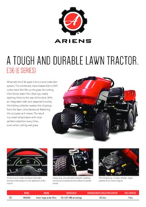 Samohodne kosilice za travnjake i vrtni traktori Ariens E36