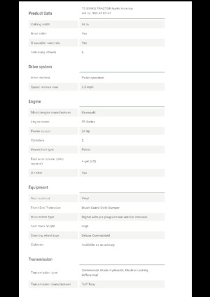 Samohodne kosilice za travnjake i vrtni traktori Husqvarna TS 354XD
