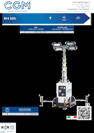 Svjetlosni tornjevi CGM BE4-320L