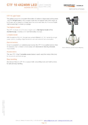 Svjetlosni tornjevi Generac Mobile CTF-10
