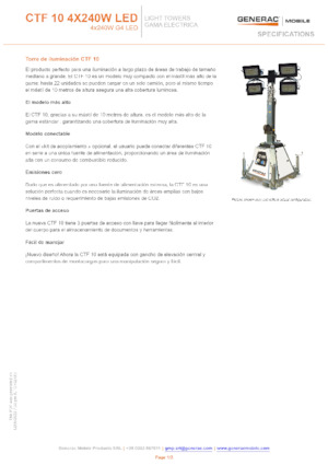 Svjetlosni tornjevi Generac Mobile CTF-10