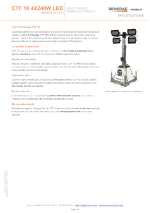 Svjetlosni tornjevi Generac Mobile CTF-10