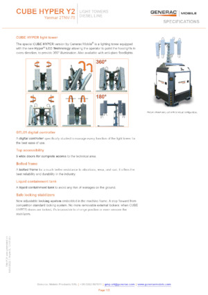 Svjetlosni tornjevi Generac Mobile Cube Hyper Y2
