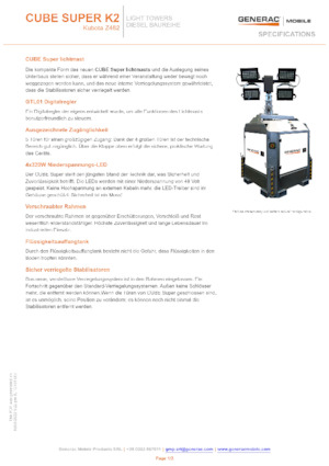 Svjetlosni tornjevi Generac Mobile Cube Super K2