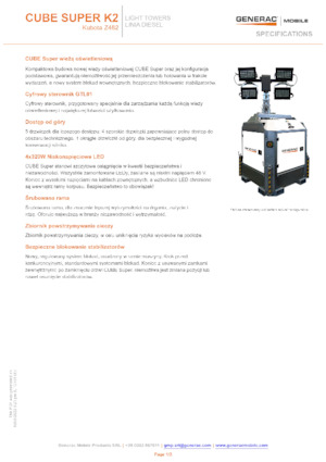 Svjetlosni tornjevi Generac Mobile Cube Super K2