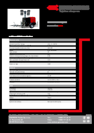 Svjetlosni tornjevi Endress EFA 820 S4 240 Hybrid