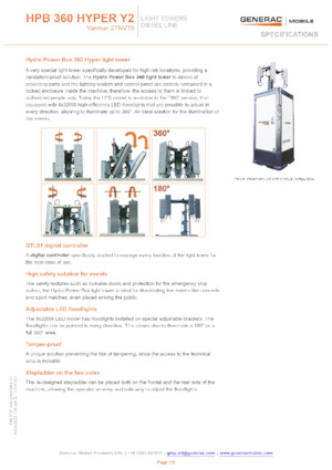 Svjetlosni tornjevi Generac Mobile HPB 360 Hyper Y2