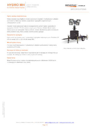 Svjetlosni tornjevi Generac Mobile Hydro MH