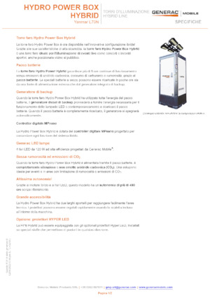 Svjetlosni tornjevi Generac Mobile Hydro Power Box Hybrid