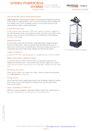 Svjetlosni tornjevi Generac Mobile Hydro Power Box Hybrid