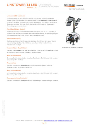 Svjetlosni tornjevi Generac Mobile Linktower T4 LED