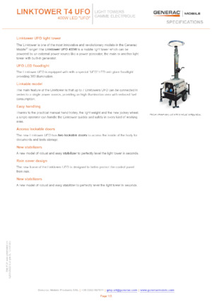 Svjetlosni tornjevi Generac Mobile Linktower T4 UFO