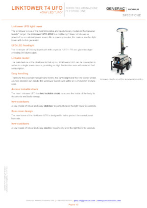 Svjetlosni tornjevi Generac Mobile Linktower T4 UFO