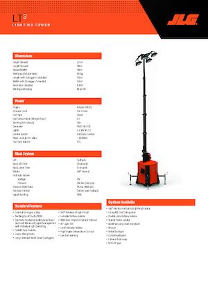 Svjetlosni tornjevi JLG LT3
