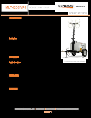 Svjetlosni tornjevi Generac Mobile MLT4200 IVF4