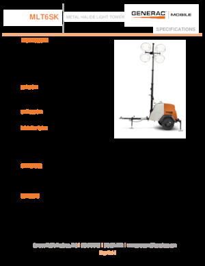 Svjetlosni tornjevi Generac Mobile MLT6 SK