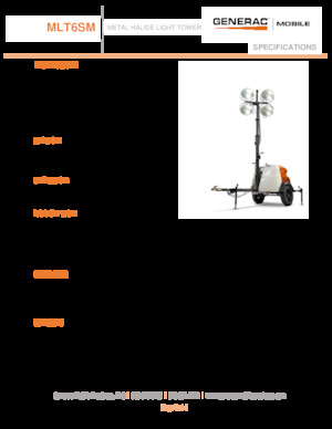 Svjetlosni tornjevi Generac Mobile MLT6 SM