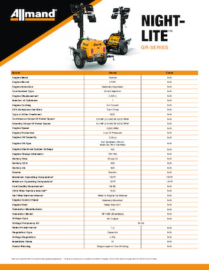 Svjetlosni tornjevi Allmand Night-Lite GL series