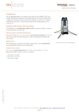 Svjetlosni tornjevi Generac Mobile TF 4