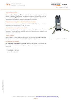 Svjetlosni tornjevi Generac Mobile TF 4