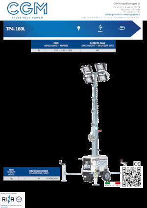 Svjetlosni tornjevi CGM TP4-160L