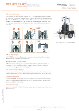 Svjetlosni tornjevi Generac Mobile V 20 Hyper K2