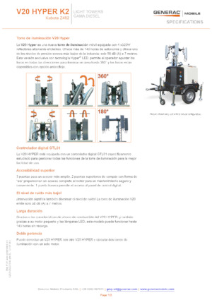 Svjetlosni tornjevi Generac Mobile V 20 Hyper K2