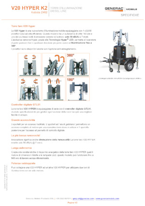 Svjetlosni tornjevi Generac Mobile V 20 Hyper K2