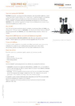 Svjetlosni tornjevi Generac Mobile V 20 Pro