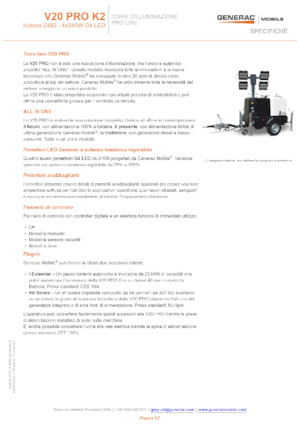 Svjetlosni tornjevi Generac Mobile V 20 Pro