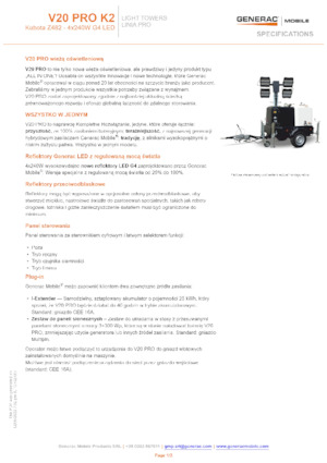Svjetlosni tornjevi Generac Mobile V 20 Pro