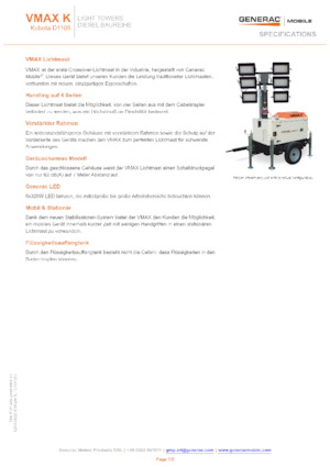 Svjetlosni tornjevi Generac Mobile VMAX