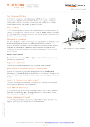 Svjetlosni tornjevi Generac Mobile VT-Hybrid