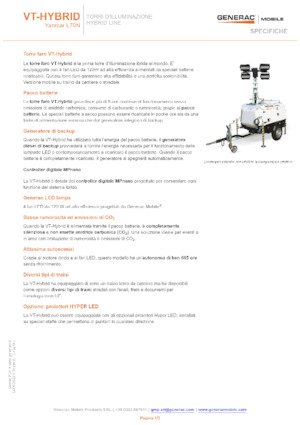 Svjetlosni tornjevi Generac Mobile VT-Hybrid
