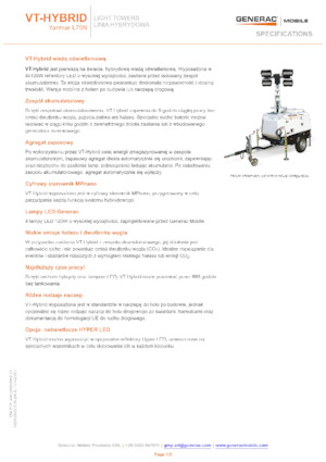 Svjetlosni tornjevi Generac Mobile VT-Hybrid