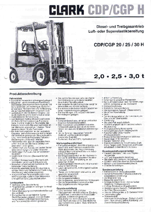 LPG viljuškari Clark CGP 30 H