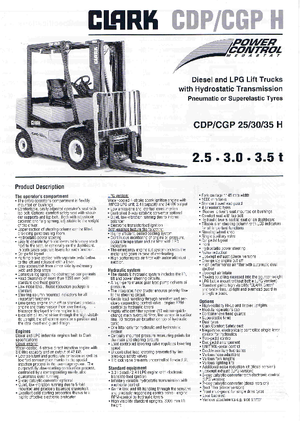 LPG viljuškari Clark CGP 35 H