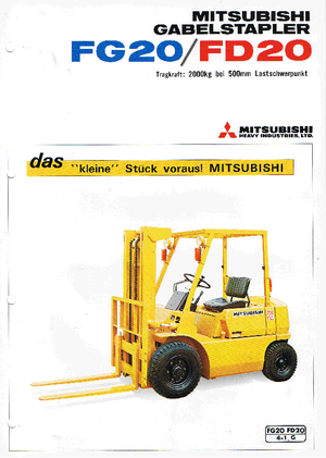LPG viljuškari Mitsubishi FG 20 K