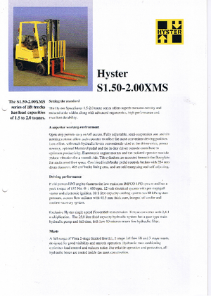 LPG viljuškari Hyster S 2.00 XMS