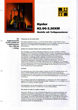 LPG viljuškari Hyster H 3.00 XML