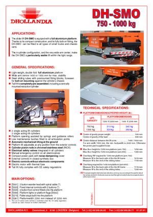 Utovarne platforme Dhollandia DH-SMO