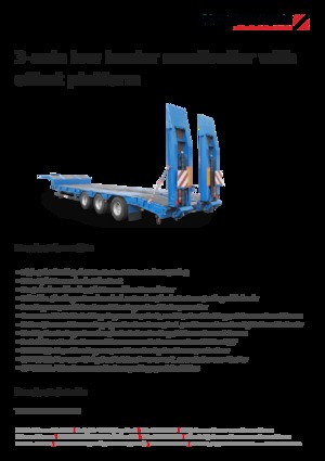 Poluprikolice s niskim ležajem i stepenicama Schwarzmüller 3-axle low loader semitrailer with offset platform - reinforced - extendible