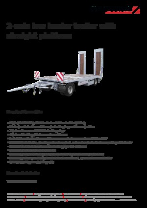 Niskopodne prikolice Schwarzmüller 2-axle low loader trailer with straight platform