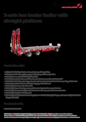 Niskopodne prikolice Schwarzmüller 3-axle low loader trailer with straight platform