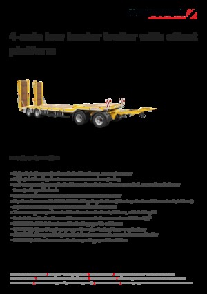 Niskopodne prikolice Schwarzmüller 4-axle low loader trailer with offset platform