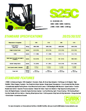 LPG viljuškari Clark S20C