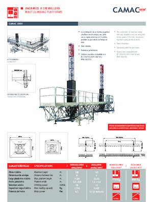 Radne kranske podizne platforme CAMAC Camac 3000 Selfstanding